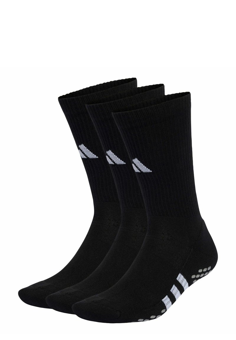 adidas Performance PERFORMANCE CUSHIONED CREW GRIP 3-PAIRS PACK - Calcetines de deporte - black   white
