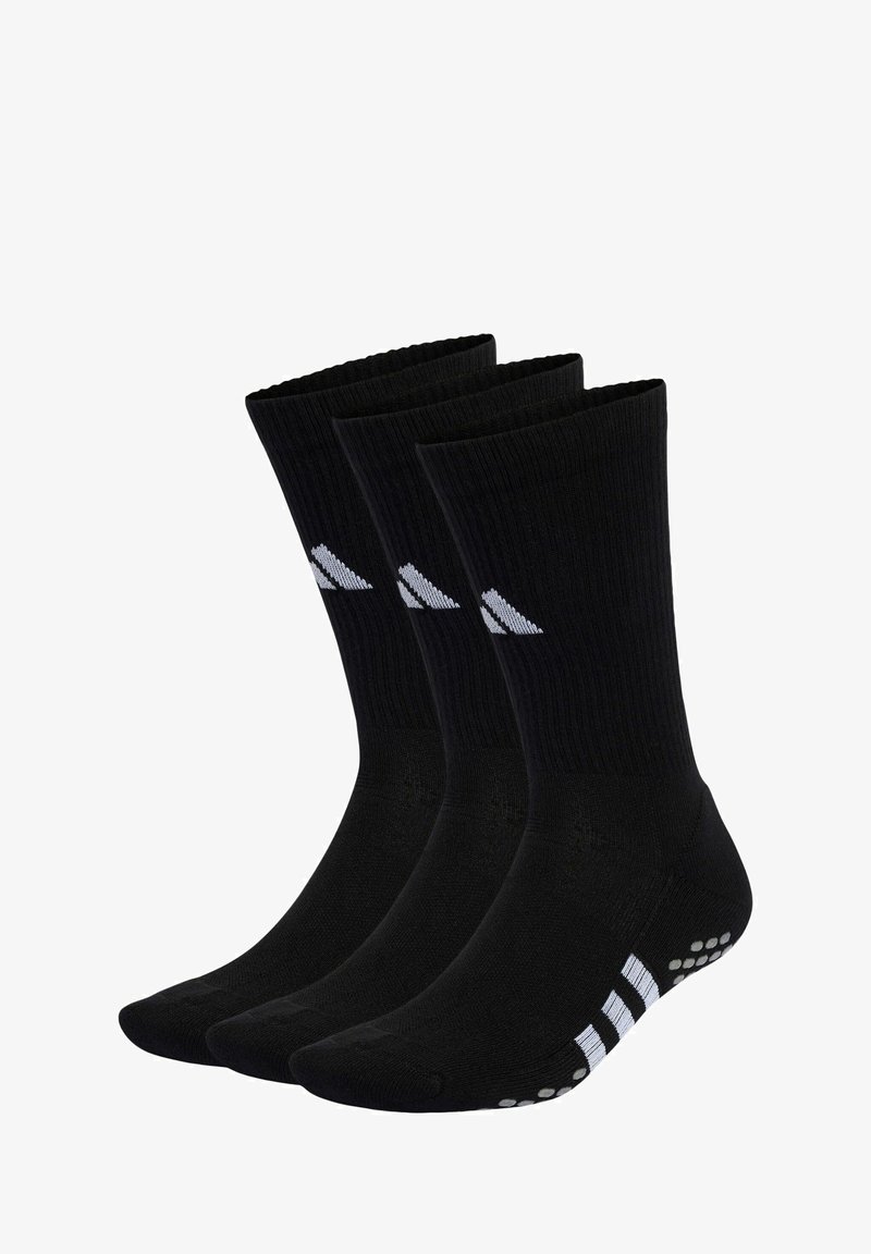 adidas Performance PERFORMANCE CUSHIONED CREW GRIP 3-PAIRS PACK - Calcetines de deporte - black white