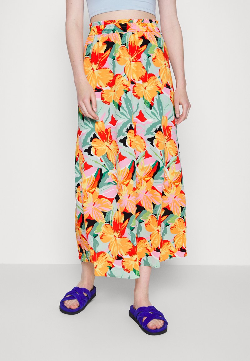 ONLY Tall ONLNOVA LUX LONG SKIRT - Saia comprida - sun orange