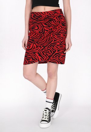 Tubenederdele - black red