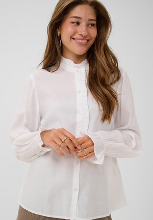 Cream, CRLISELIN FRILL - Overhemdblouse - snow white