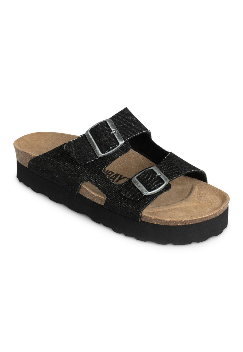 Damen Sneaker | SUNBAY DUNIA Pantolette flach black/schwarz - IO44551 Damen Sneaker | SUNBAY DUNIA Pantolette flach black/schwarz - IO44551