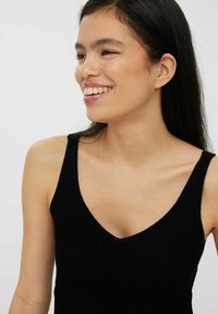 Vero Moda VMSABA O NECK - Top - birch/beige screziato