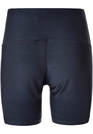 Mørkeblå træningsshorts lavet af strækbart materiale. Har høj talje og slank pasform, med flade sømme for komfort.