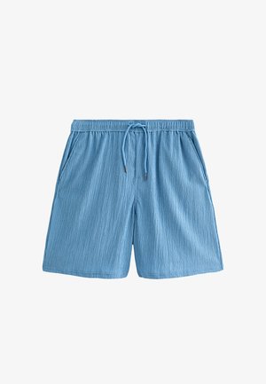 New Look, LIGHT REGULAR TEXTURED DRAWSTRING SHORTS - Shorts - pale blue
