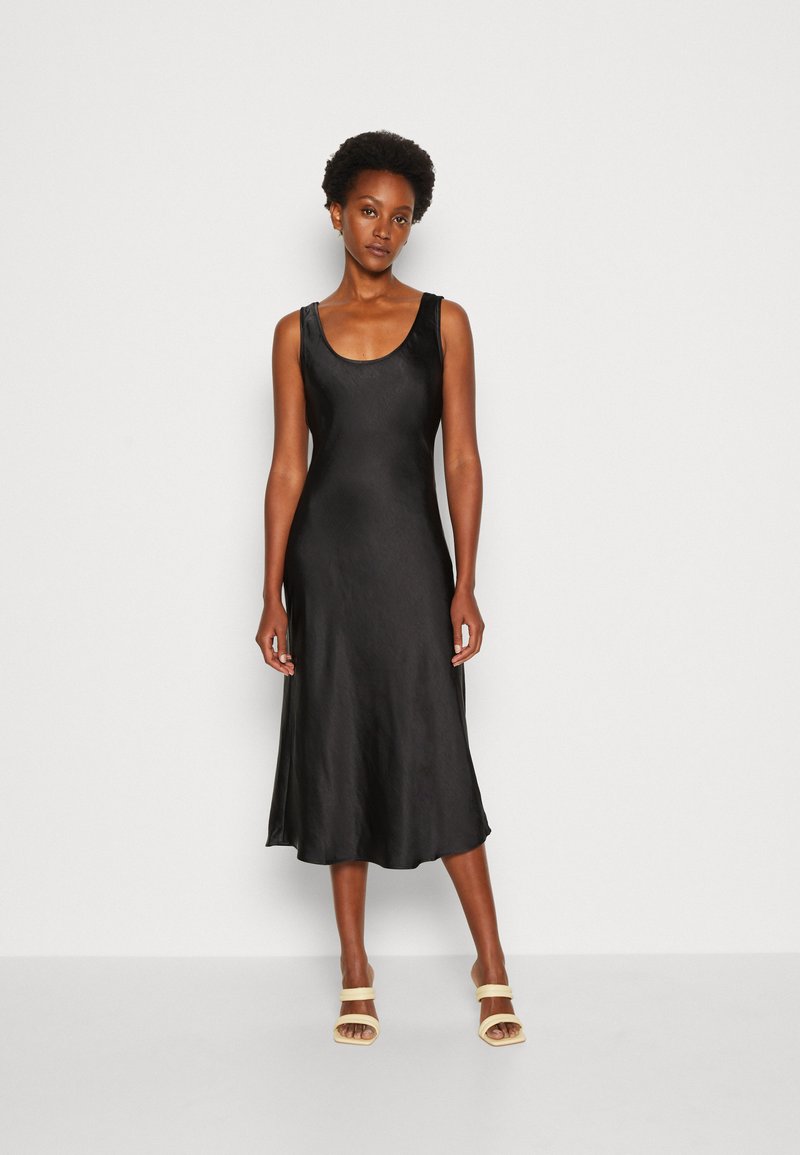 GAP SATIN MIDI SLIP DRESS Cocktail dress / Party dress black