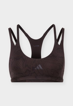 adidas Performance, POWER - Αθλητικό σουτιέν ελαφριάς στήριξης - aurora coffee/black