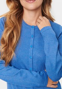 Saint Tropez MILASZ R-NECK - Vest - dutch blue melange