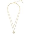 SUBLIMA LAYERED PENDANT - Colar - crystal/gold-coloured shiny/white