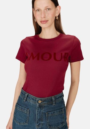 A MESSAGE SIXTE - T-shirt imprimé - bordeaux