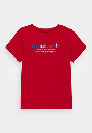 TRI COLOUR LOGO UNISEX - Triko s potiskem - scarlet