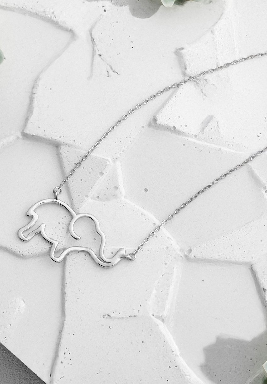 Sofia Milani Collana Donna Argento 925 Con Ciondolo Elefante – Placcata Rodio, Ipoallergenica, Regalo