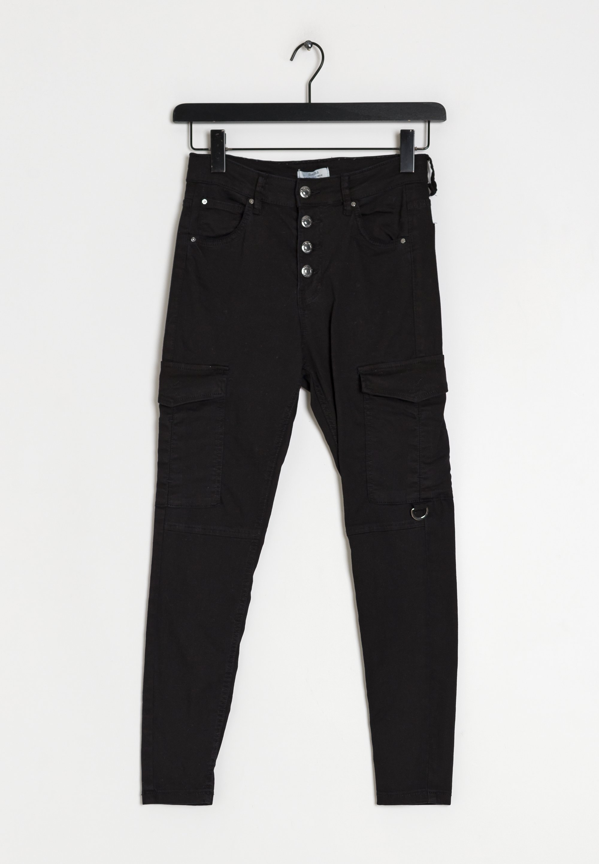 Bershka Pantalones cargo black/negro (Segunda mano)