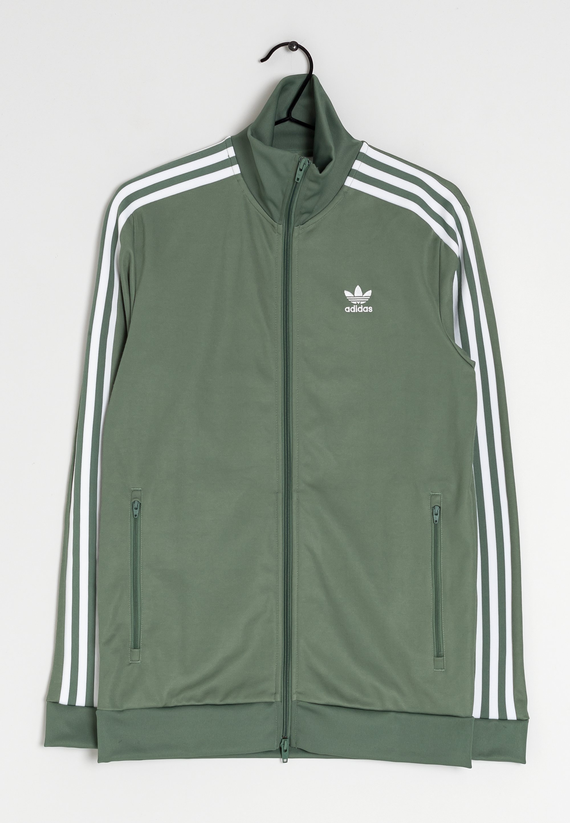 adidas Originals Zip-up sweatshirt green (Pre-owned) Zalando