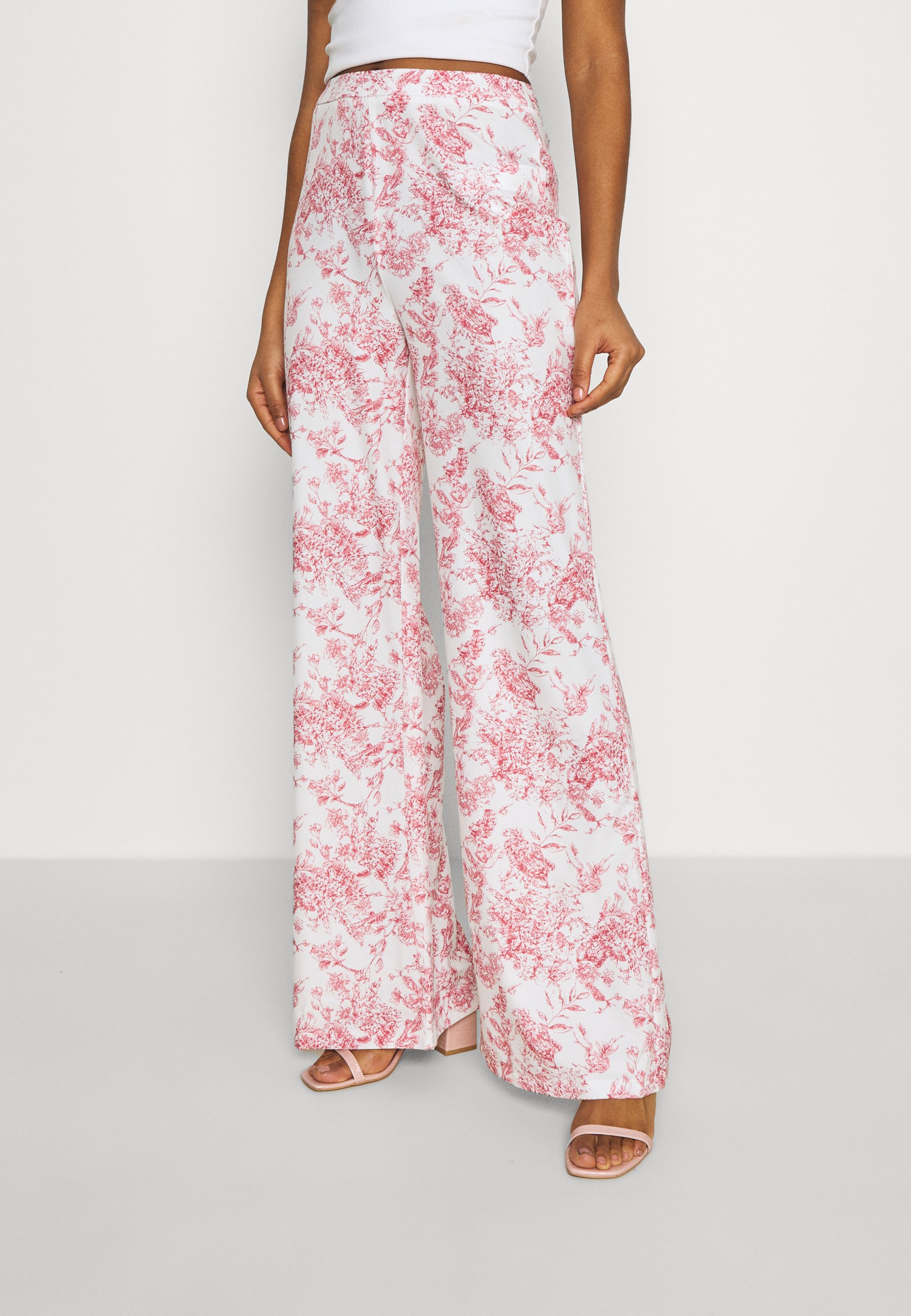 Missguided PRINTED WIDE LEG TROUSER 