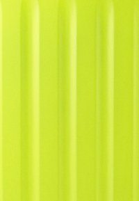 Tela texturizada en un brillante verde lima, con patrones verticales acanalados. El material parece duradero y ligeramente brillante.