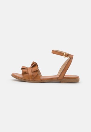sandales cognac femme