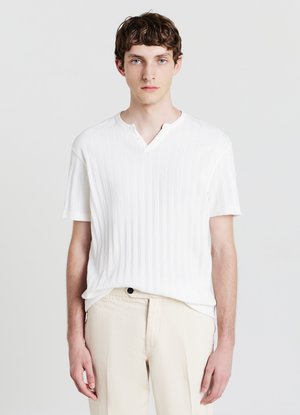 SERAFINO COSTE LAVORAZIONI - T-shirt basique - bianco lana