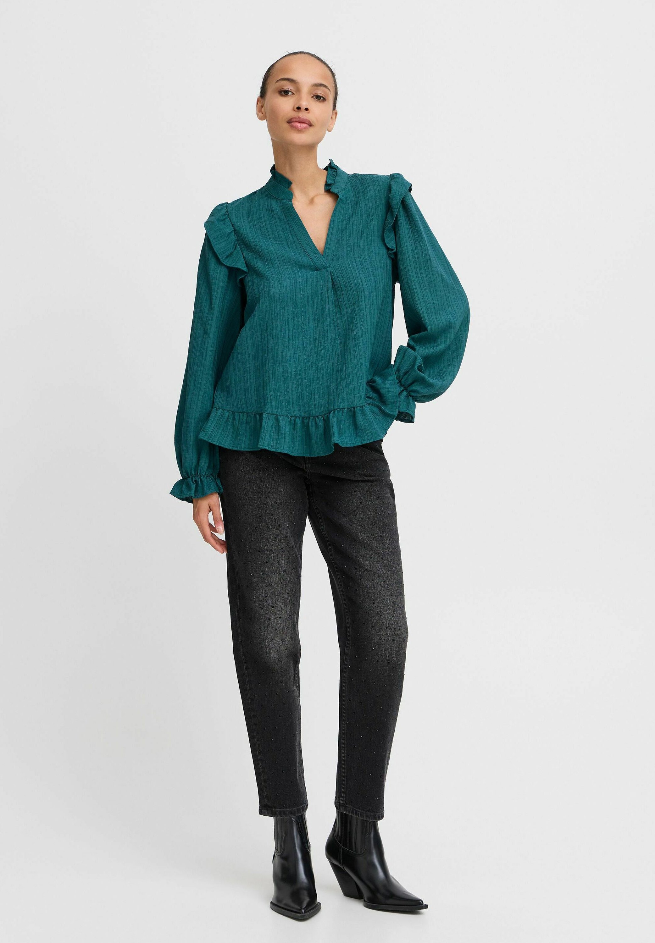 売れ筋商品|||ビーヤング シャツ レディース トップス BYJULIANA LS - Blouse - reflecting pond b.young BYJULIANA LS - Bluse - reflecting pond/blau - Zalando.at