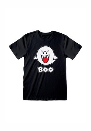Henry Tiger NINTENDO SUPER MARIO BOO - Print T-shirt - black