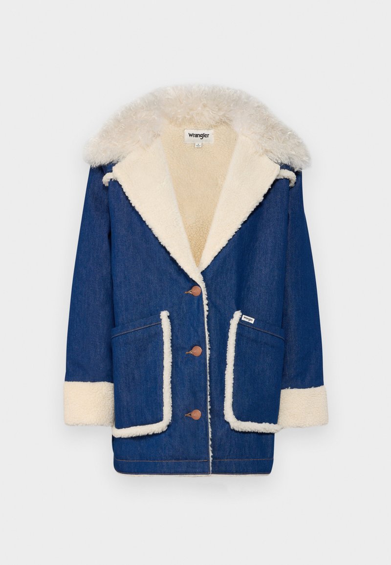 Wrangler Wintermantel donkerblauw denim