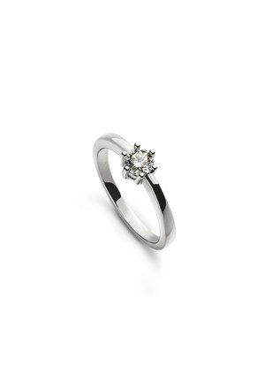 MUAU Schmuck SOLITÄR RING 6-GRIFF-FASSUNG , BRILLANT 0.33CT. - Anello - weißgoldfarben