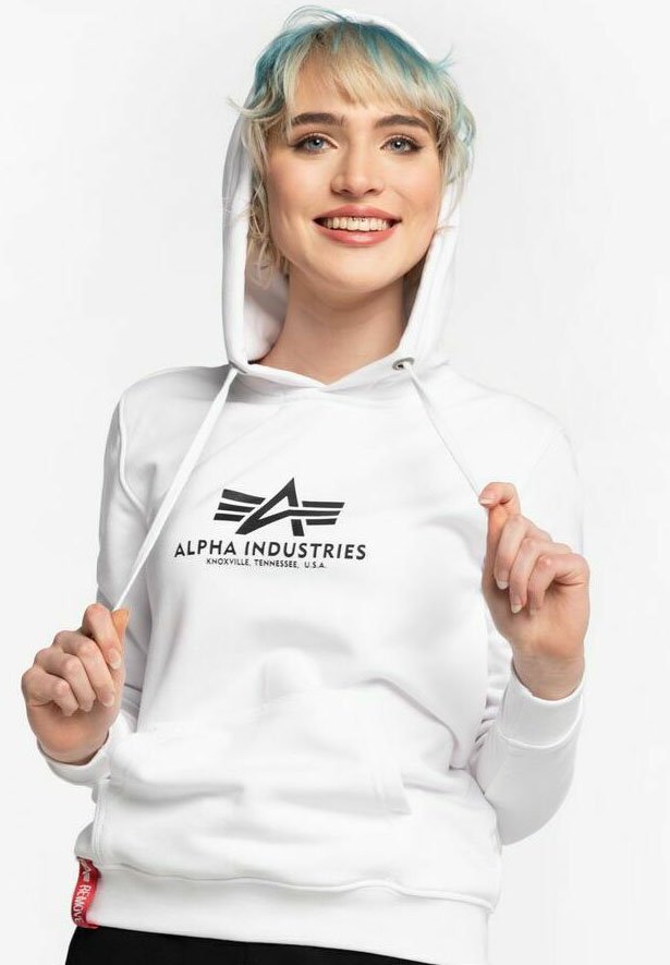 Alpha Industries - Mikina s kapucí - white, Zvětšit