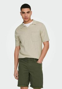 Only & Sons EINFARBIG - Poloshirt - pumice stone