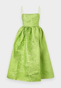 VOLUMINOUS GATHERED MIDI DRESS - Kokteilinė suknelė / vakarėlių suknelė - green impressionist hue