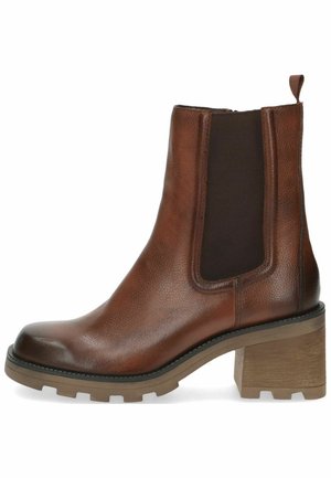 Bottines à plateau - cognac nappa