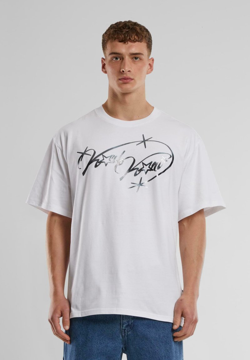 Karl Kani - AUTHENTIC STAR LOGO - Marškinėliai su spaudiniu - white, Padidinti