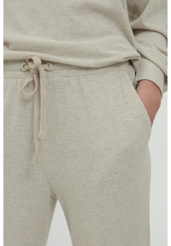KYLA - Trousers - oatmeal melange2