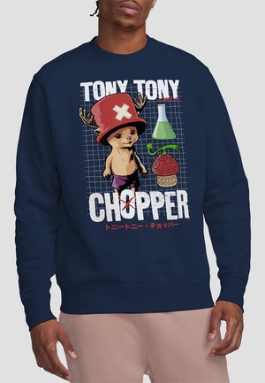 NETFLIX, ONE PIECE CHOPPER SCHEMATIC - Sweatshirt - dark blue
