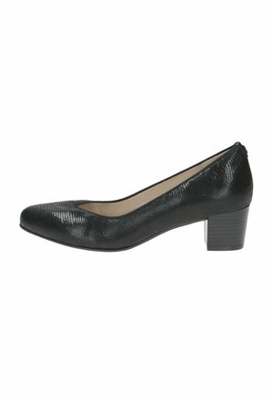 Classic heels - black reptile