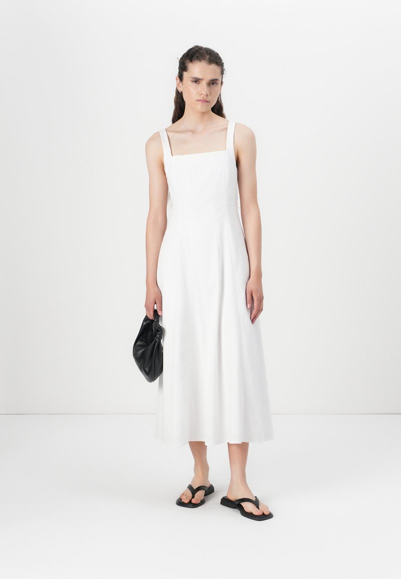 Abercrombie & Fitch CLASSIC MILA MIDI DRESS - Day dress - white - Zalando.ie