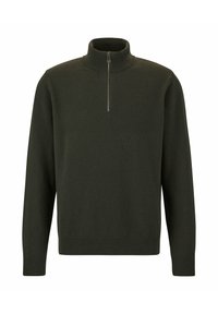 FALKE BASIC LAMBSWOOL HALF-ZIP - Maglione - loden
