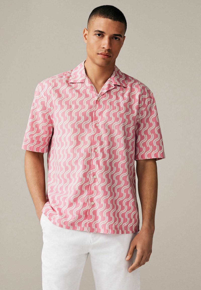 Next LINEN BLEND PRINTED SHORT SLEEVE .  - REGULAR FIT - Hemd - pink