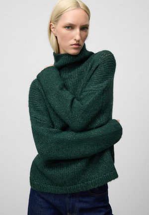 FUNNEL NECK SWEATER - Stickad tröja - green