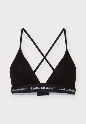 L/AB c/o Off-White, HORIZONTAL WAISTBAND THIN STRAP TRIANGLE BRA - Триъгълен сутиен - black