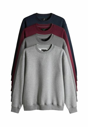 CREW NECK RELAXED FIT  4 PACK  - Collegepaita - black burgundy