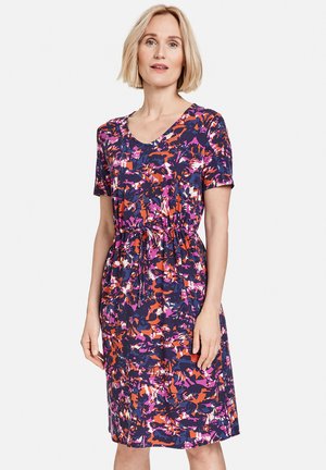 GERRY WEBER Edition 685014-66434 Vestido, Color Crudo, Blanco, Rojo Y Naranja, 36 Para Mujer