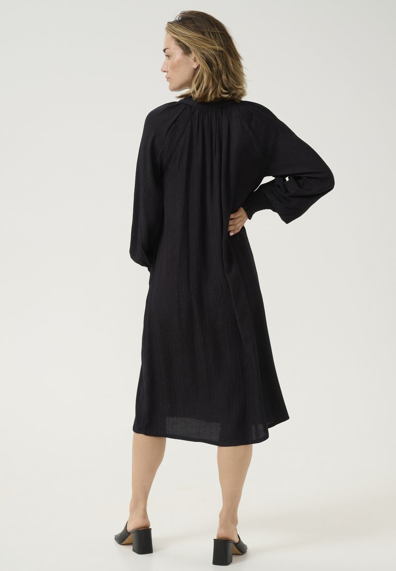 Kaffe KATJA LONG SLEEVES CASUAL FIT - Shirt dress - black deep/mottled black  - Zalando