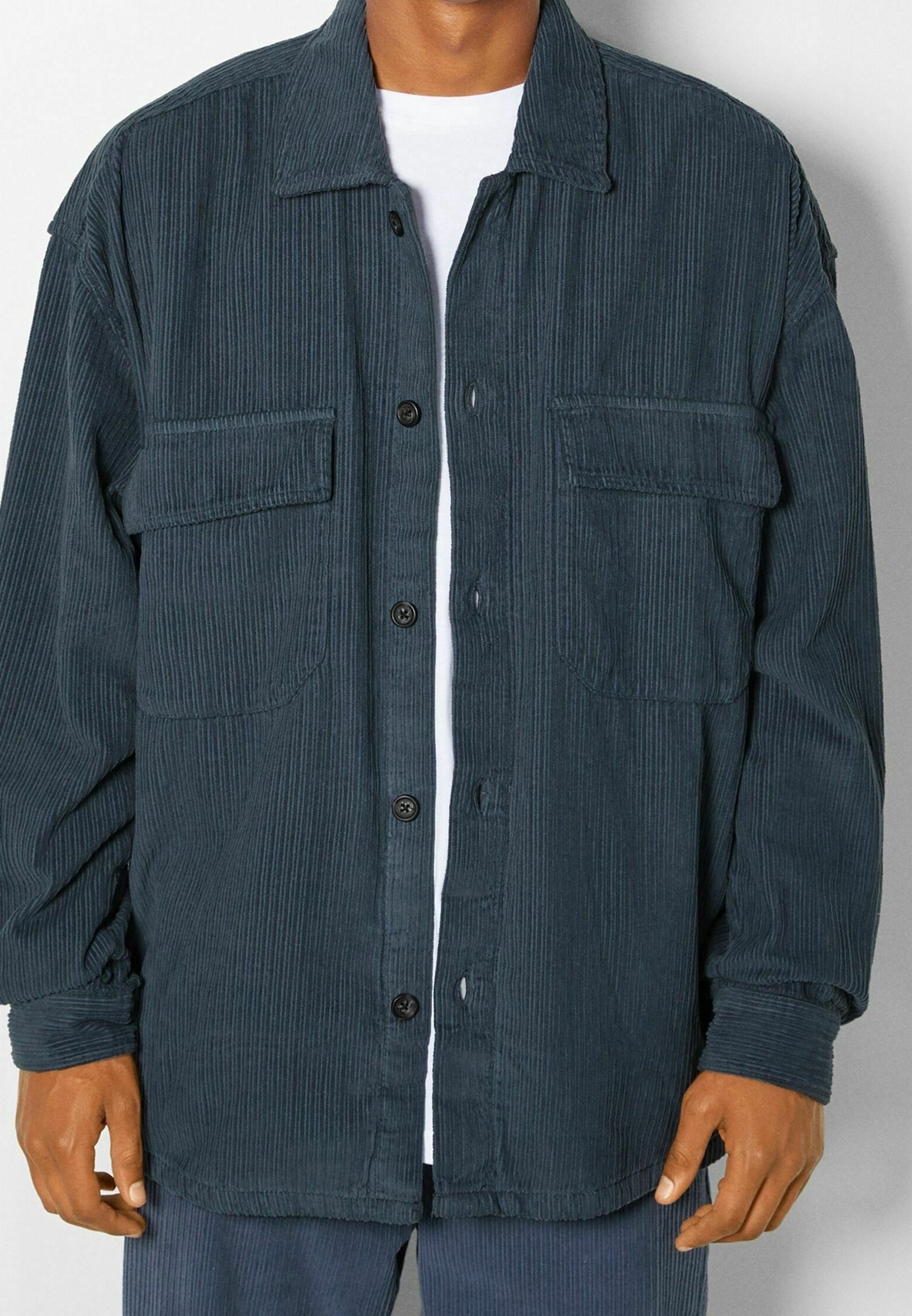 Bershka Camicia dark blue/blu scuro (Second hand)