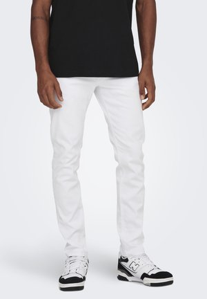 Only & Sons ONSLOOM - Liibuvad teksad - white denim