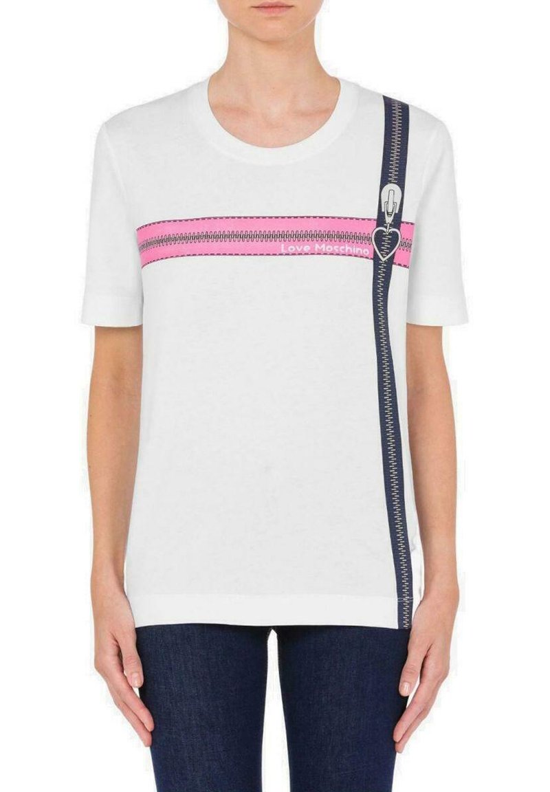 Moschino T-shirt girocollo con stampa MMM01S