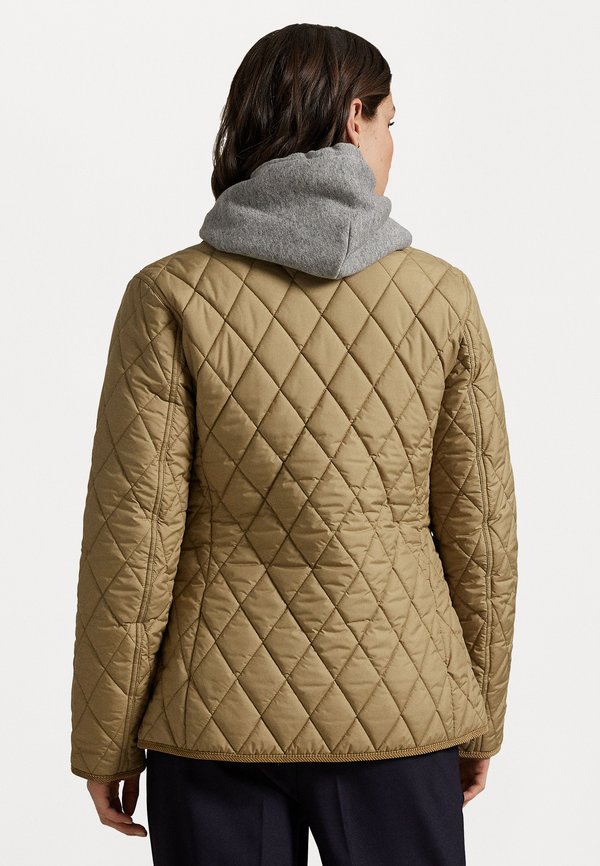 CORDUROY TRIM QUILTED BARN JACKET - Light jacket - desert khaki2
