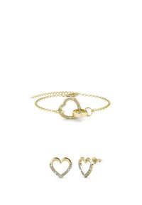 MYC Paris PARURE LOCKED HEART LOVETT - Orecchini - doré cristal