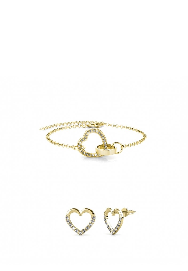 MYC Paris PARURE LOCKED HEART LOVETT - Orecchini - doré cristal