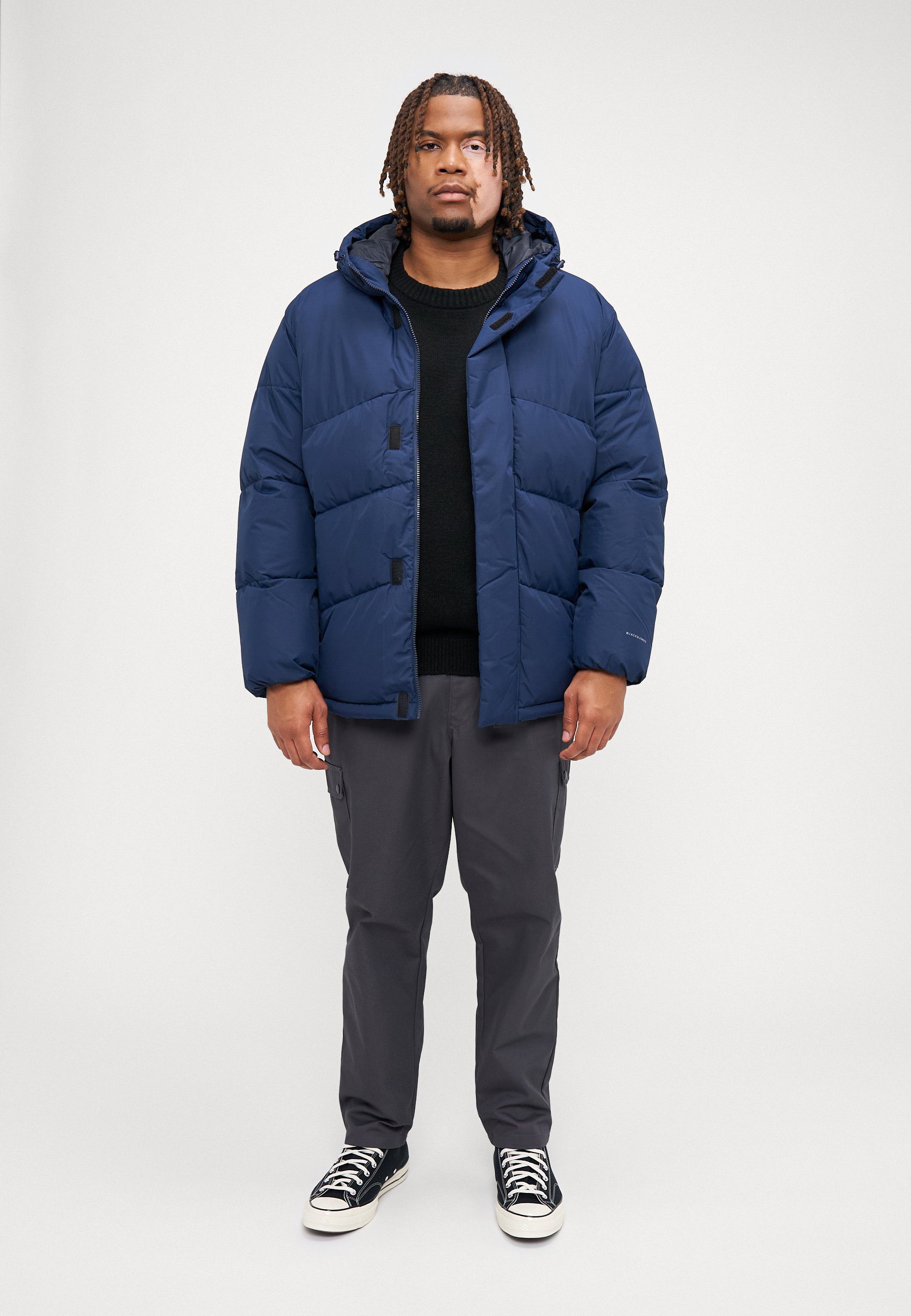 Jack & Jones JJWORLD PUFFER JACKET - Winter jacket - navy/dark