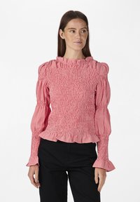 YAS YASCHECKA SMOCK  - Μπλούζα - flame scarlet/white